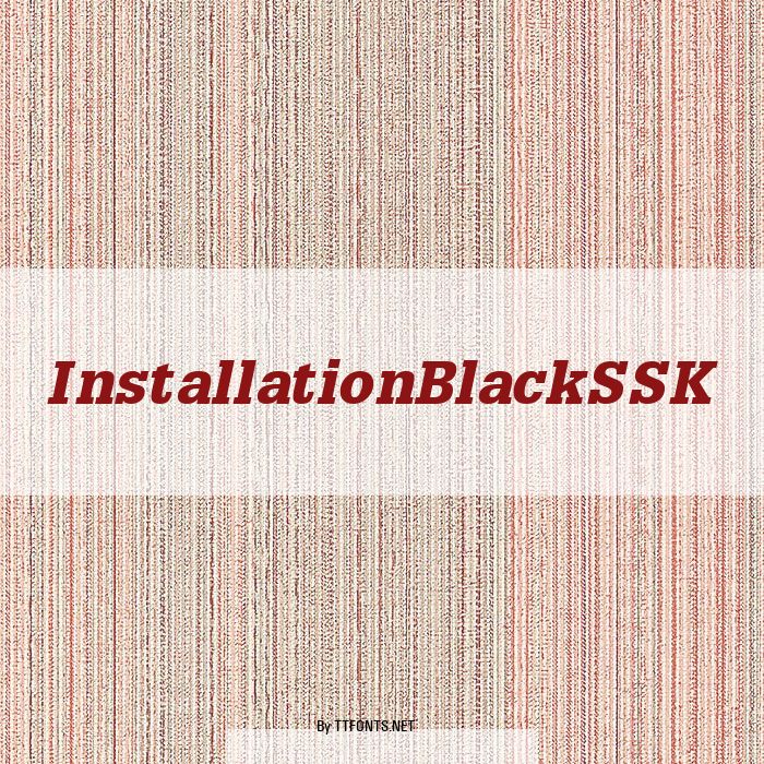 InstallationBlackSSK example
